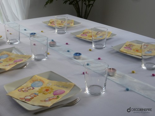 Urodziny dziecka dekoracja stołu ozdoby pomarańczowy