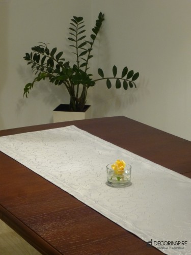 bieżnik na stół dekoracja stołu szary obrus