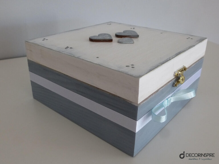 Dekoracyjne pudełka pudełka dekoracyjne biało szare