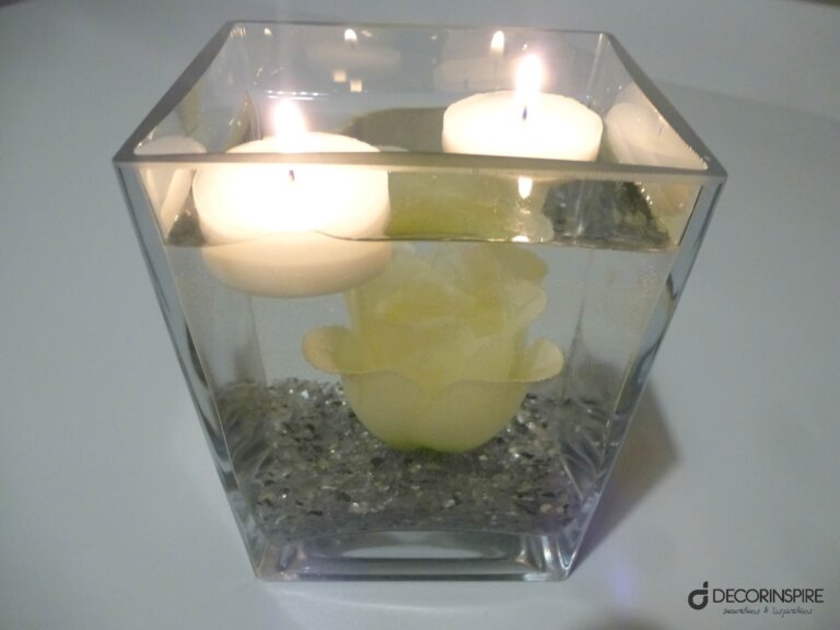 Dekoracyjne świeczniki dekoracyjny świecznik róża w szkle