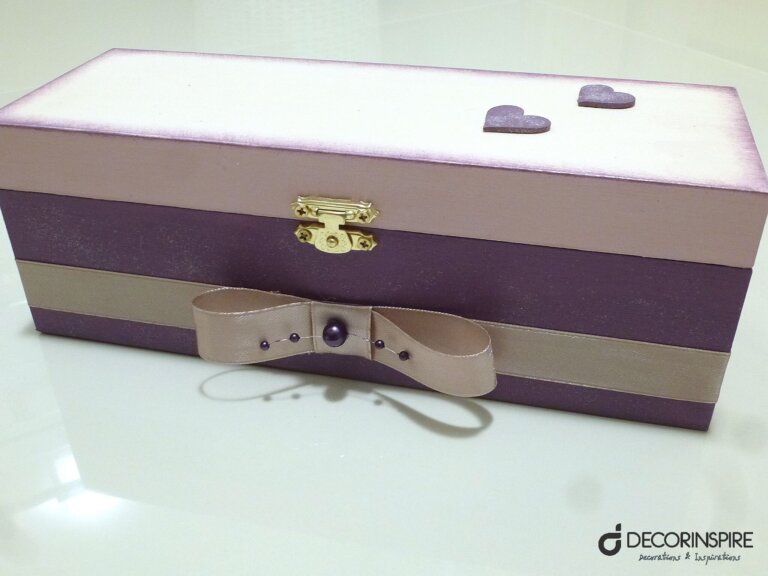Dekoracyjne pudełka dekoracyjne pudełka fiolet